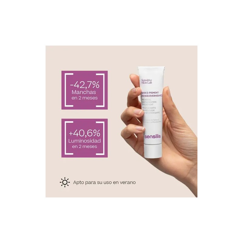 Sensilis Skin Pigment Aha Overnight 30ml Despigmentante Pieles Sensibles Ilumina