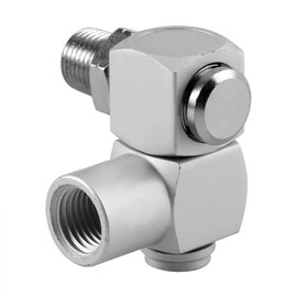 Qiterr Pneumatic Swivel Joint 360 Universal Joint, 4 Pieces/Set Aluminium 1/4 Inch Universal Tool for Swivel Hose Adapter 360 Inch