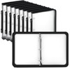 Teling 8 Pack Zipper Binder with 3 Ring Cover Zipper,
