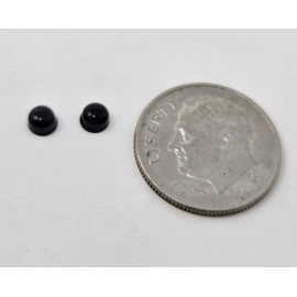 Zim's 144 Zims 3mm Black Half Round Paste-On Plastic Eyes Noses Amigurumi Craft Doll