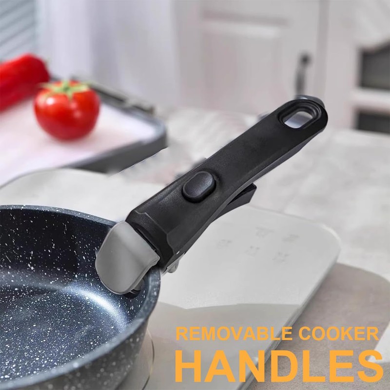 WUSJCOF Removable Pot Handle, Scald-Proof, Bakelite Pan Handle, Replacement Pan