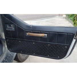 JOCARTSPARTS Fits Jeep Wrangler YJ BLACK Aluminum Diamond Plate Interior Half Door Covers