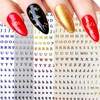 LANODO 8 Pcs Nail Stickers Alphabet 3D English (8 Colors)