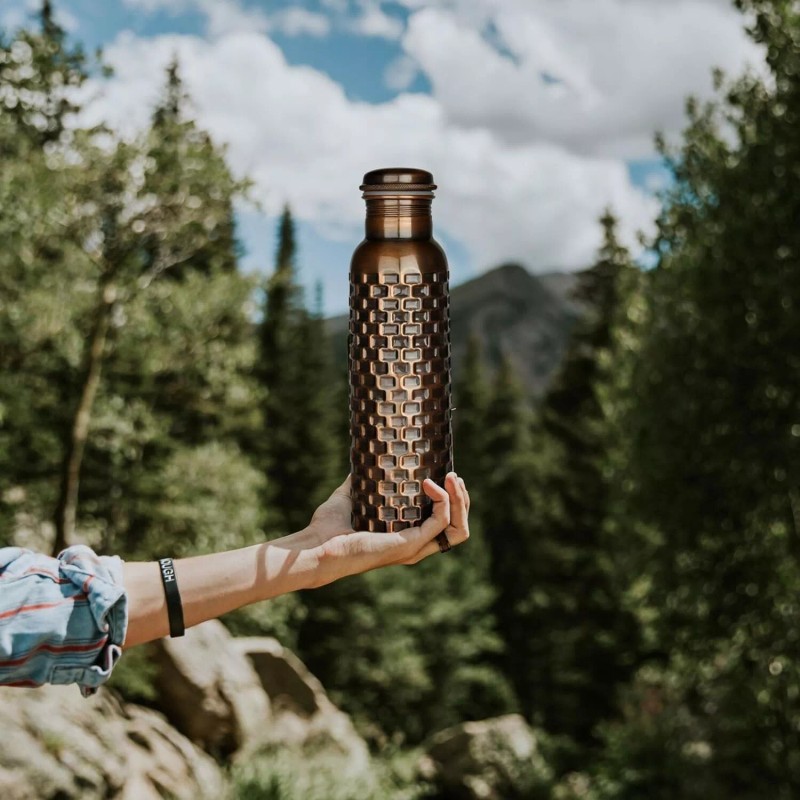 Copper Water Bottle Ayurveda Pure Copper Water Bottle for Drinking