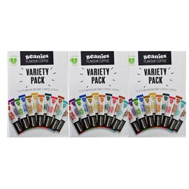 3 x 12 Flavoured Coffee sachets/ sticks - variety pack - Beanies