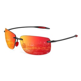 WISTON Sports Sunglasses for Men Women Tr90 Rimless UV400 Protection Fit Fishing Golf Driving Running Trendy Sun GlassesW8009