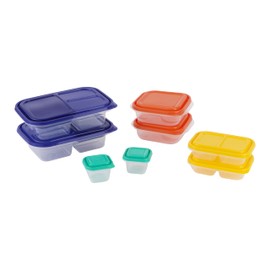 GoodCook EveryWare 18 Piece Lunch Set, Assorted Colors, BPA Free