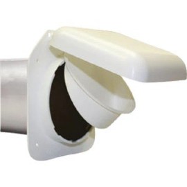 P-tec (2)-P-tec No-Pest 4 In. White Plastic Low Profile Dryer Vent Hood NPVW