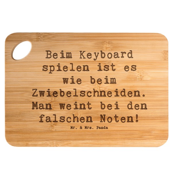 Mr. & Mrs. Panda Bamboo Chopping Board Saying Keyboard Tears