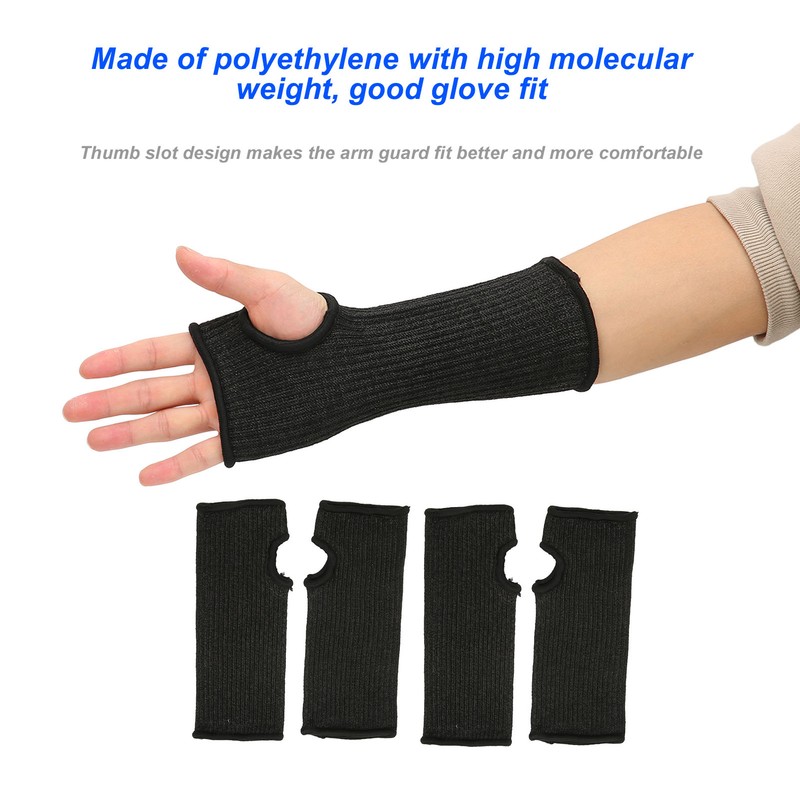 4Pcs Cut Resistant Sleeves Level 5 Protection Thumb Slot Design