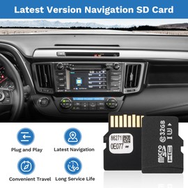 Forccord Latest Version Navigation SD Card Fits for Toyota Tacoma Highlander RAV4 Tundra 4Runner Sienna Prius Venza Mirai Corolla Car GPS Navigation System for USA/CAN Replacement Accessories