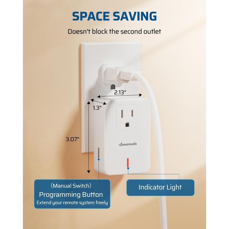 DEWENWILS Wireless Remote Wall Switch and Outlet, Plug in Remote