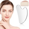 Gua Sha Stainless Steel Heart Shape Gua Sha Massage Tool, Gua Sha Stone Face Tool, Metal Lymphatic Drainage Massage Scraper for Slimmer Face and Contouring