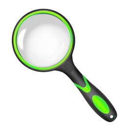 nalaina Handheld Magnifying Glass Magnifying Glass, 10x Magnification, Diameter 2.6 inches (65 mm), Handheld, High Magnification Type, Convenient to Carry, Maps, Magazines, Newspapers, Appraisals, Kids, Elderly and Professionals