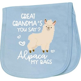 inktastic Great Grandma's You Say Alpaca My Bags Baby Burp Cloth Light Blue 3aab7