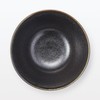 Mu-in Ryohin Mino-yaki Rice Bowl, Black Glaze, Approx. Diameter 12.7