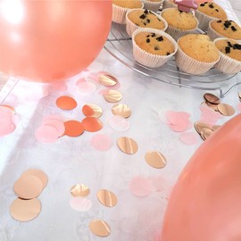 LUXURALS Large Rose Gold Confetti for Approx. 5 Tables, Large and Shiny Confetti as Wedding Confetti or Birthday Decoration, Confetti Gold, Confetti Large, Golden Confetti