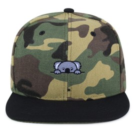 Koala Hip-Hop Snapback Hat Embroidered Baseball Cap Animal