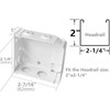 4pcs Box Mounting Bracket 2sets for High Profile Blinds 2inch