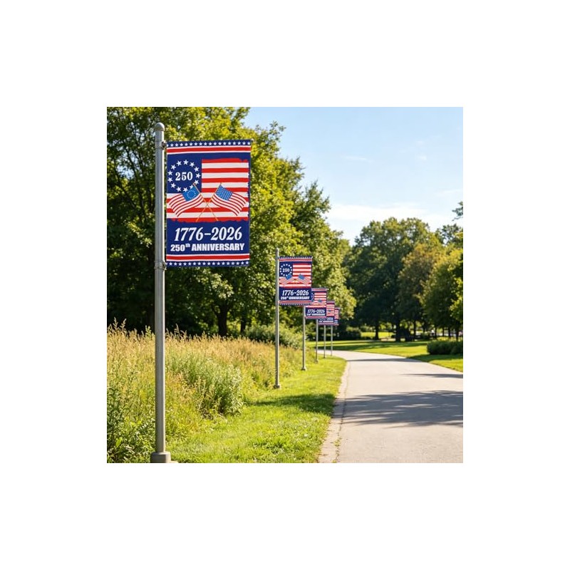250th Anniversary USA Garden Flag - Double Sided Patriotic Decor