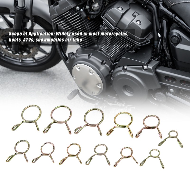 420pcs Fuel Line Spring Wire Clips 10‑Size 5‑14mm Air Tube