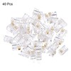 sourcing map Telephone Modular Plug Male RJ9/RJ10/RJ22 Connectors, Copper Core