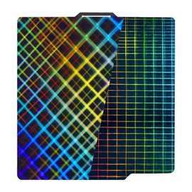 IdeaFormer-3D Smooth Rainbow Mesh+Plaid PES Sheet for Bambu Lab X1/X1C/X1E/P1P/P1S/A1, Flexible PES Build Plate for Bambu Labs 3D Printer Platform 257x257mm