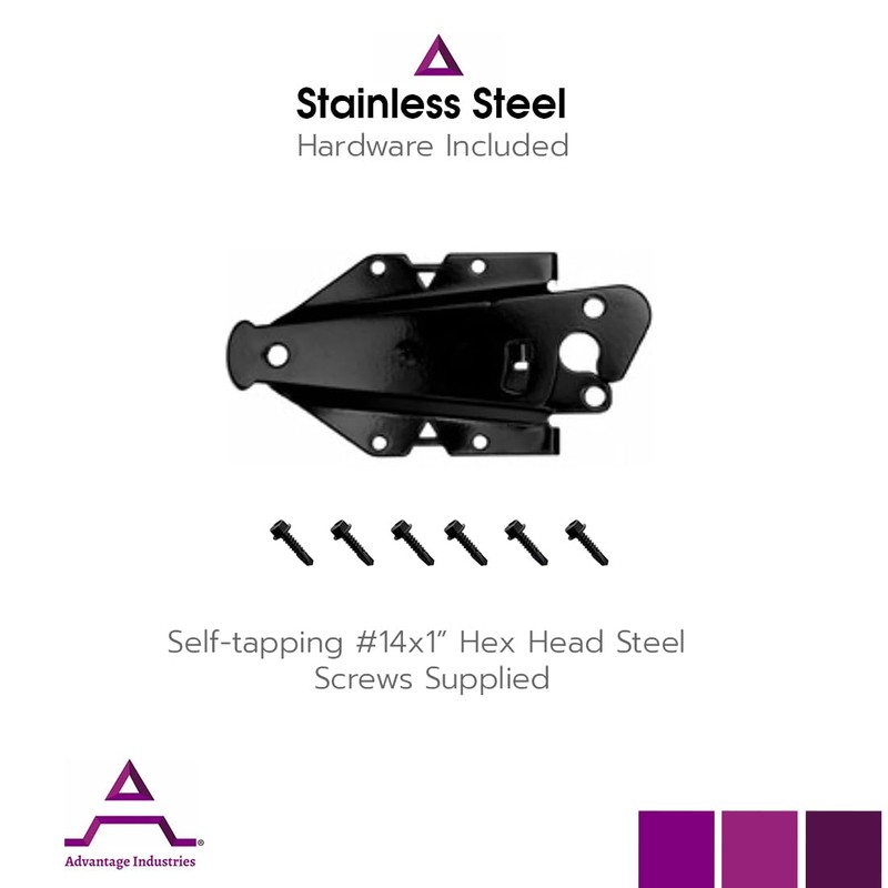 Advantage Industries 5” Stainless-Steel Self-Latching Gate Latch | Vertical Adjustable