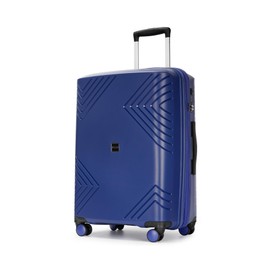 GinzaTravel Hard Shell Carry on Luggage Airline Approved, Carry on Suitcases with Wheels, Lightweight Luminous Textured Travel Luggage, Tsa Approved, 20 Inch Small Carry-On,Navy Blue