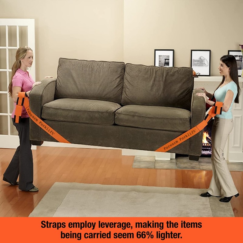 Forearm Forklift 2-Person Lifting and Moving Straps - Lift and