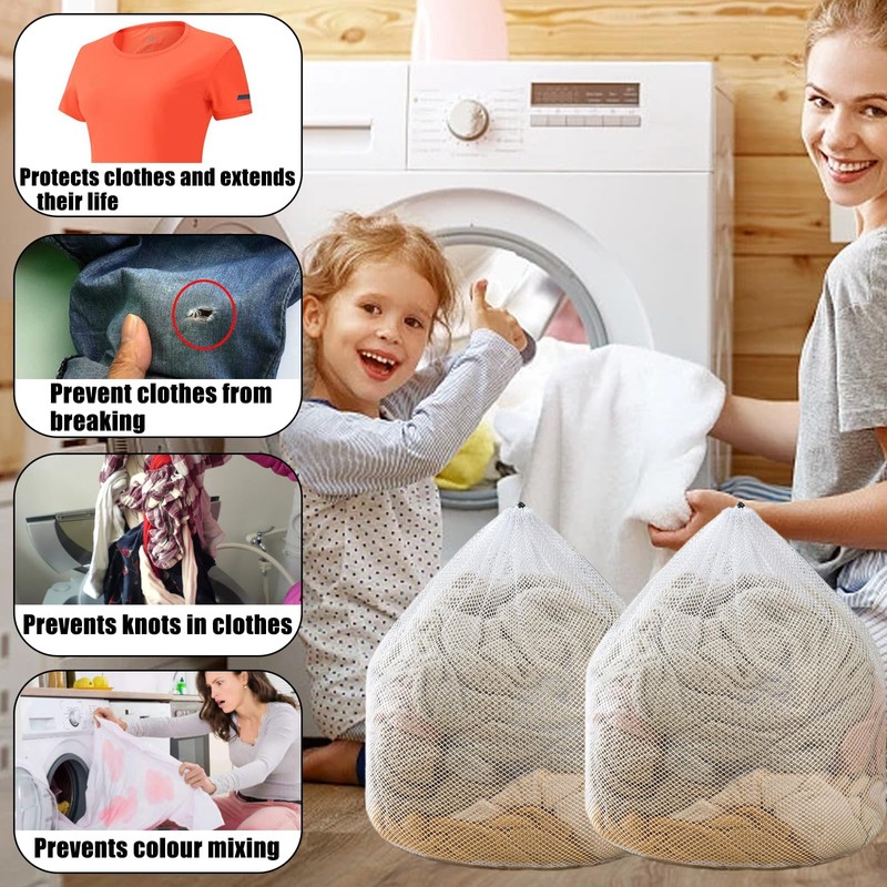 Laundry Net Large 2 Pieces for Washing Machine Large Mesh