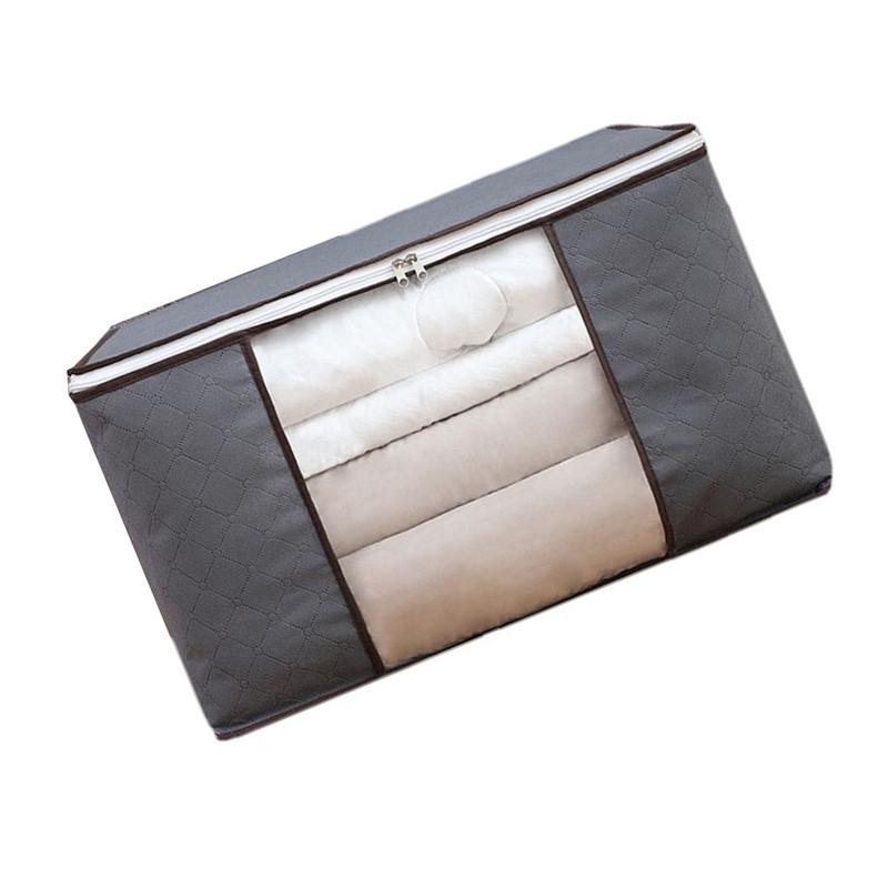 4Pcs Gray Quilt Storage Bag Organizer Large Capacity Breathable House