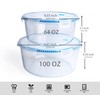 HUSANMP Large Borosilicate Tempered Glass Food Storage Containers with BPA-Free