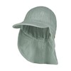 Sterntaler Unisex Peaked Cap Neck Muslin Sun Hat, Matt Green,