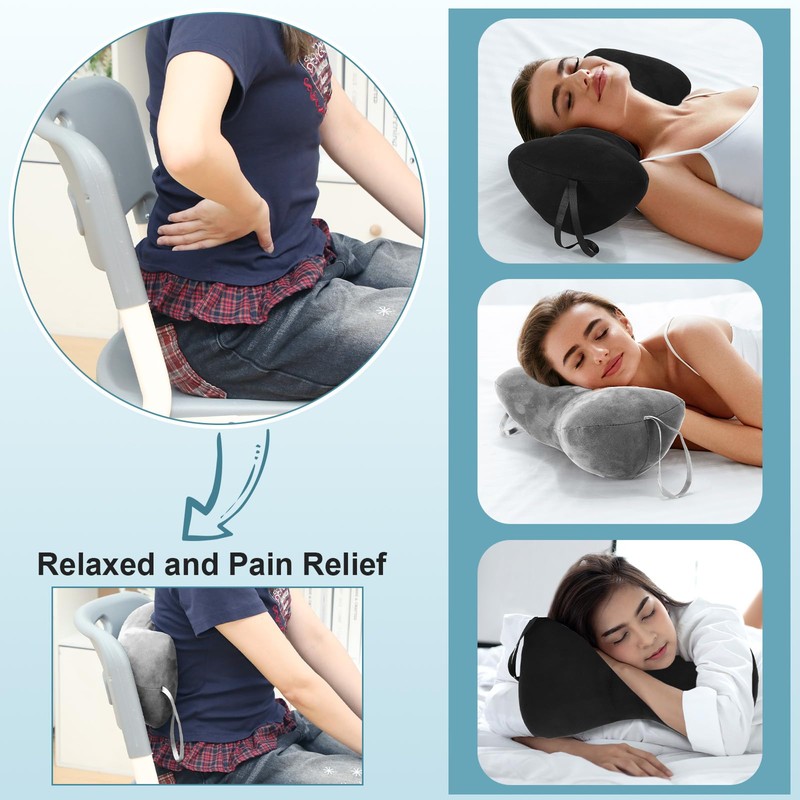 2pcs Dog Bone Shaped Chiropractic Neck and Back Pillow for