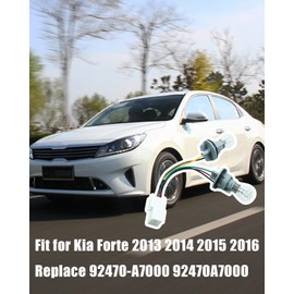 EL EastLane Tail Light Socket Wire Harness with Light Bulb Fit for Kia Forte 2013 2014 2015 2016, Replace 92470-A7000 92470A7000 Socket and Wire Harness