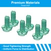 PATIKIL 5/32 x 5/16 Inch Threaded Screws, 50 Pack Green