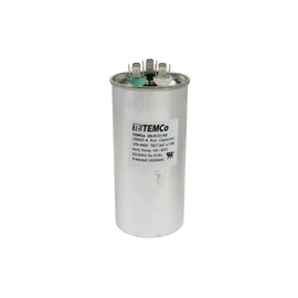TEMCo 70+7.5 uf/MFD 370-440 VAC Volts Round Dual Run Capacitor 50+60 Hz AC Electric - Lot -5 (Optional uf/MFD, Voltage and Lot Quantities Available)