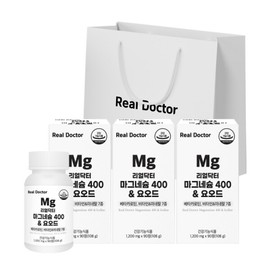 리얼닥터(백) (리얼닥터) 마그네슘 400  요오드 1200mg x 90정 3개 (9개 Real Doctor (White) (Real Doctor) Magnesium 400 Iodine 1200mg x 90 Tablets 3 Packs (9 Packs)