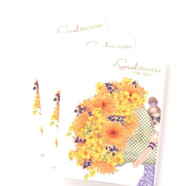 SHADE TREE GREETINGS Thank You Greeting Card (5" x 7") by Ann Scott Design | 3 Pack + 3 Envelopes (Thanks a Bunch)