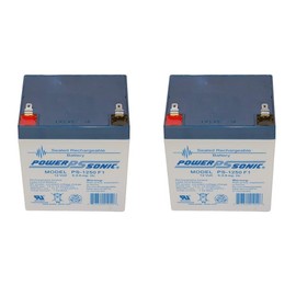 Power-Sonic Genuine PS-1250 F1 12V 5 Ah SLA Battery (2 Pack)