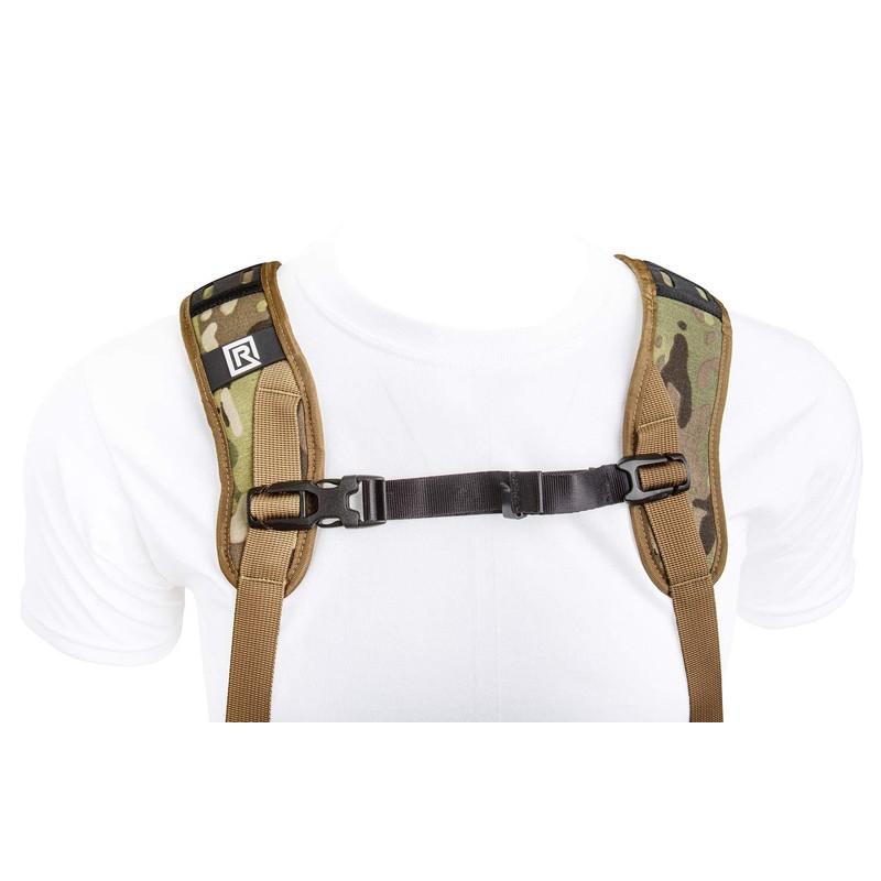BLACKRAPID Double Camera Harness - Multi-Terrain Camo, Designed For 1