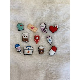 Unbranded NEW Lot of 11 Clog Shoe Charm Cute Nurse Doctor Health Care Worker