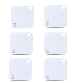Riloer Smart Tag Finder, Kids Bluetooth Tracker, Pet GPS Locator Alarm, Wallet Key Tracker, White, Pack of 6