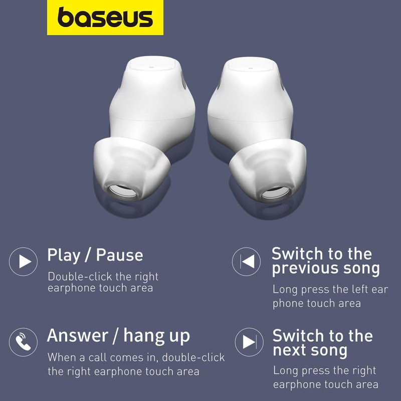 Baseus WM01 Auriculares Bowie True Wireless Earphones Bluetooth 5.3, Reducción