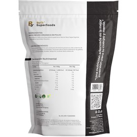 Maca Negra en Polvo 100% Natural | Contiene 500g | BULK SUPERFOODS | Maca Peruana Negra | Organic Blackmaca Powder | Suplemeto Alimenticio | Alta Calidad