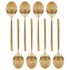 Argon Tableware Stainless Steel Dessert Spoons - 20cm - Gold