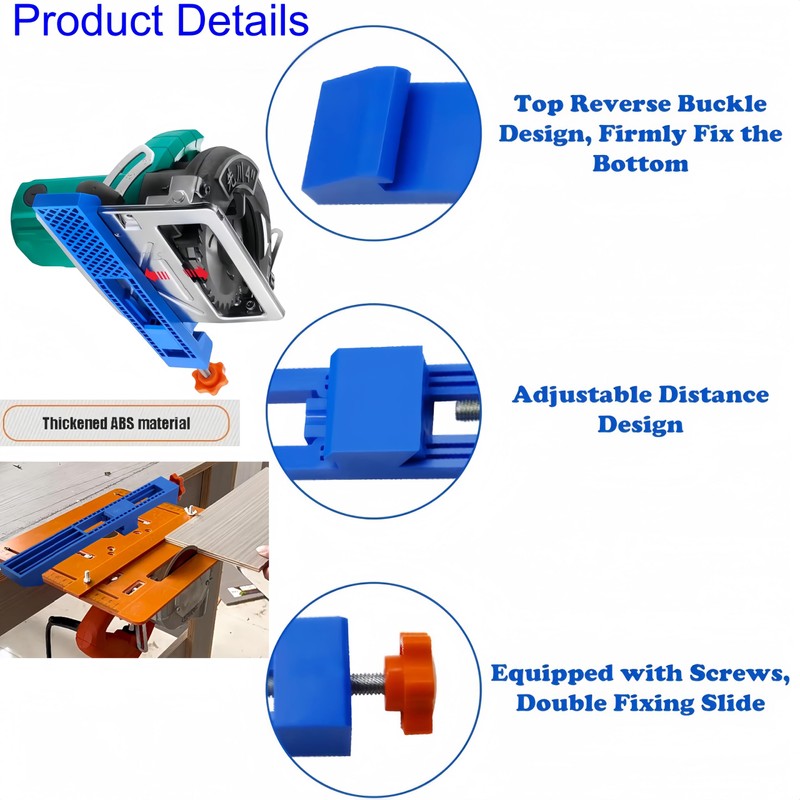 FeBohao Circular Saw Guide Adjustable Cutting Machine Base Guide Table