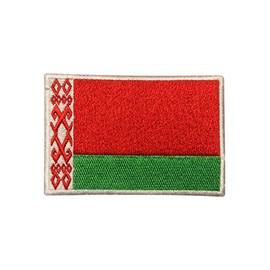 Belarus country flag logo patch embroidered appliqué Belarus country flag patch iron-on patch sew-on patch emblem