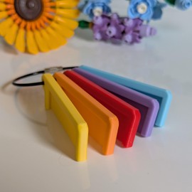 Make-a-Roni Yoto Card Holder on Durable Coated Ring/Loop (Wildflower)